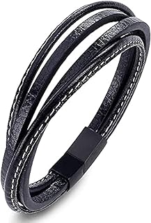 JewelOra Unisex MPE-2049 Jewelry Leather Bracelet