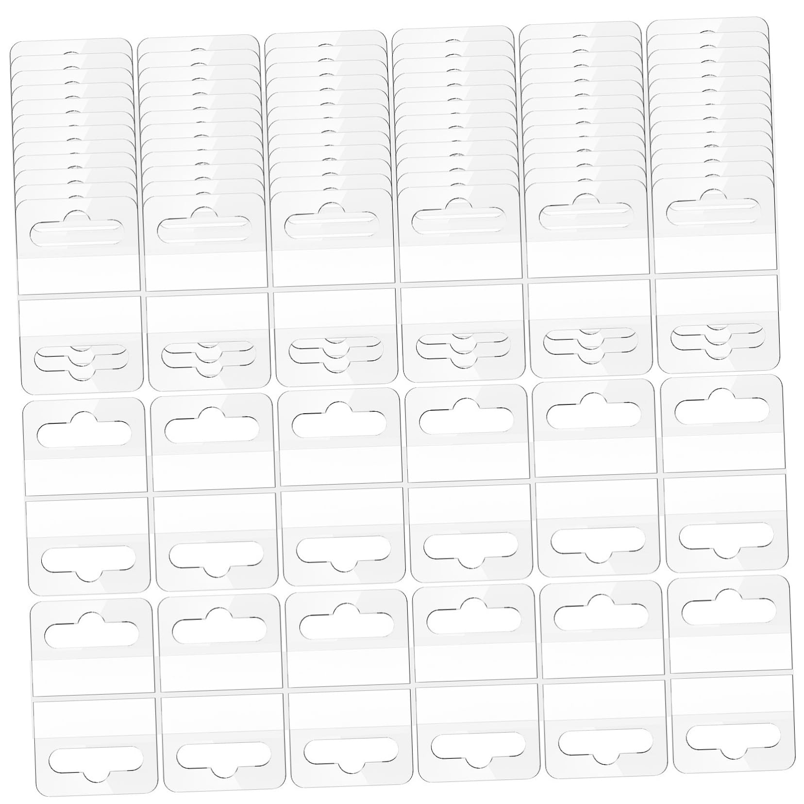 GRIRIW 100pcs Self Adhesive Round Hole Hang Tabs for Retail Display Sticky Adhesive Hanging Tags for Product Packaging