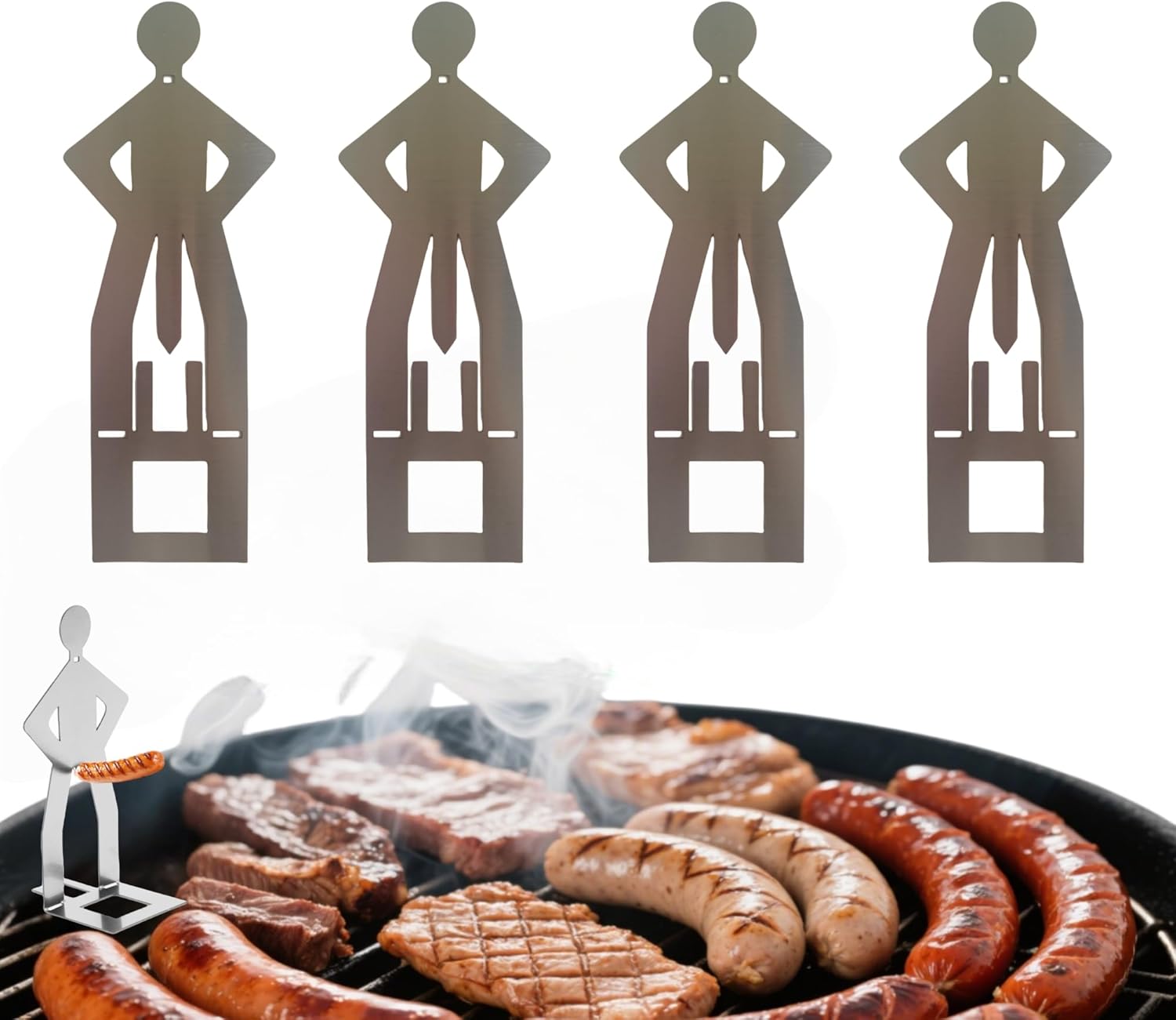 4PCS Portable Stainless Steel Hot Dog Holder & Sausage Stand 4PCS Portable Stainless Steel Hot Dog Holder & Sausage Stand