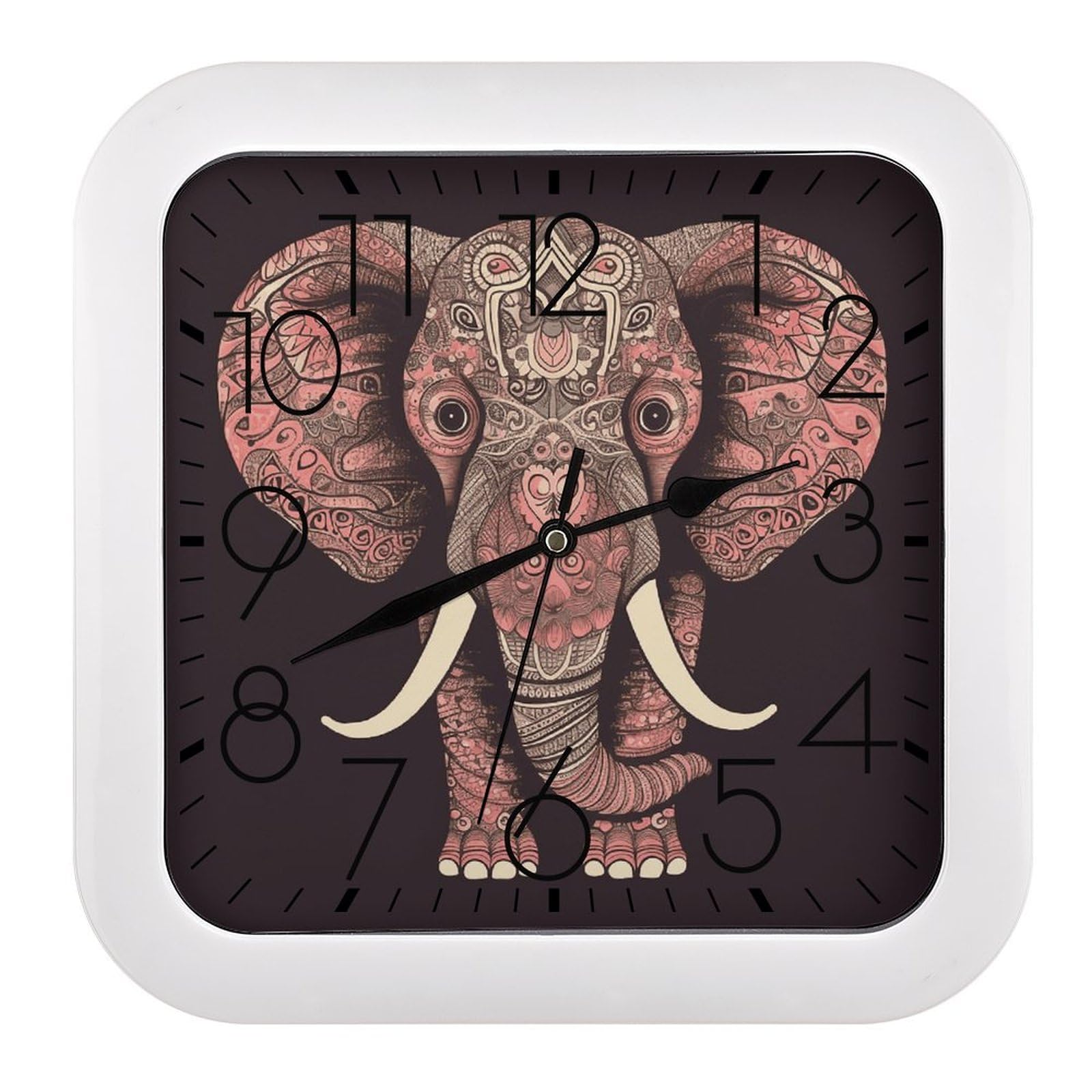 Horloge murale carrée 25,4 cm silencieuse pour décorer votre salon familial