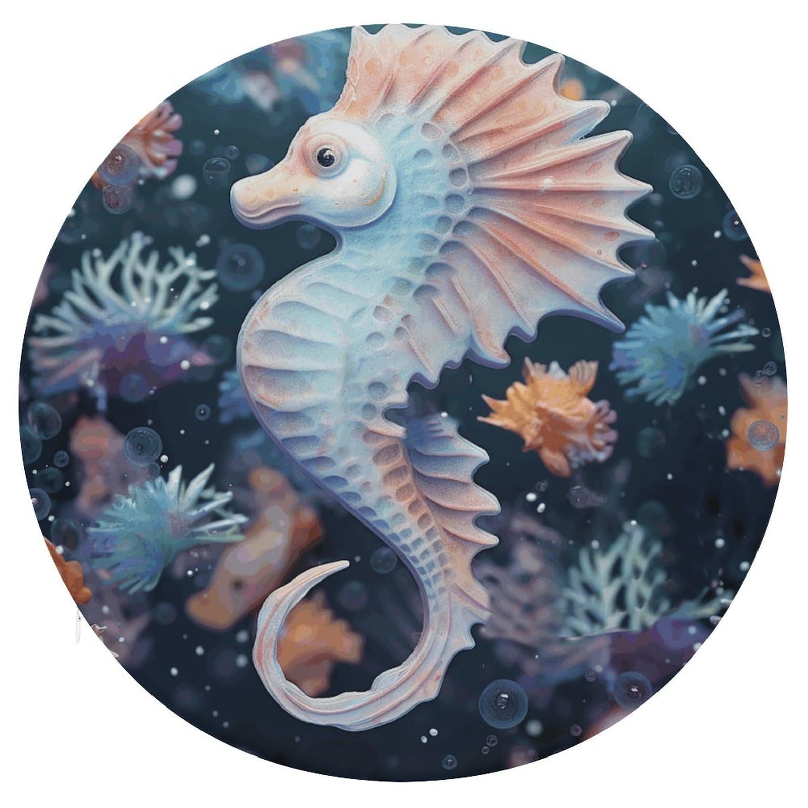 Adfgyerh Style Seahorse And Starfish Cushion Memory Foam Pillow Core，Seat Cushion Detachable Design，Chair Cushions Suitable For All Seasons, And Can Be Used In Offices, Dining Rooms, Homes, And Other Settings.