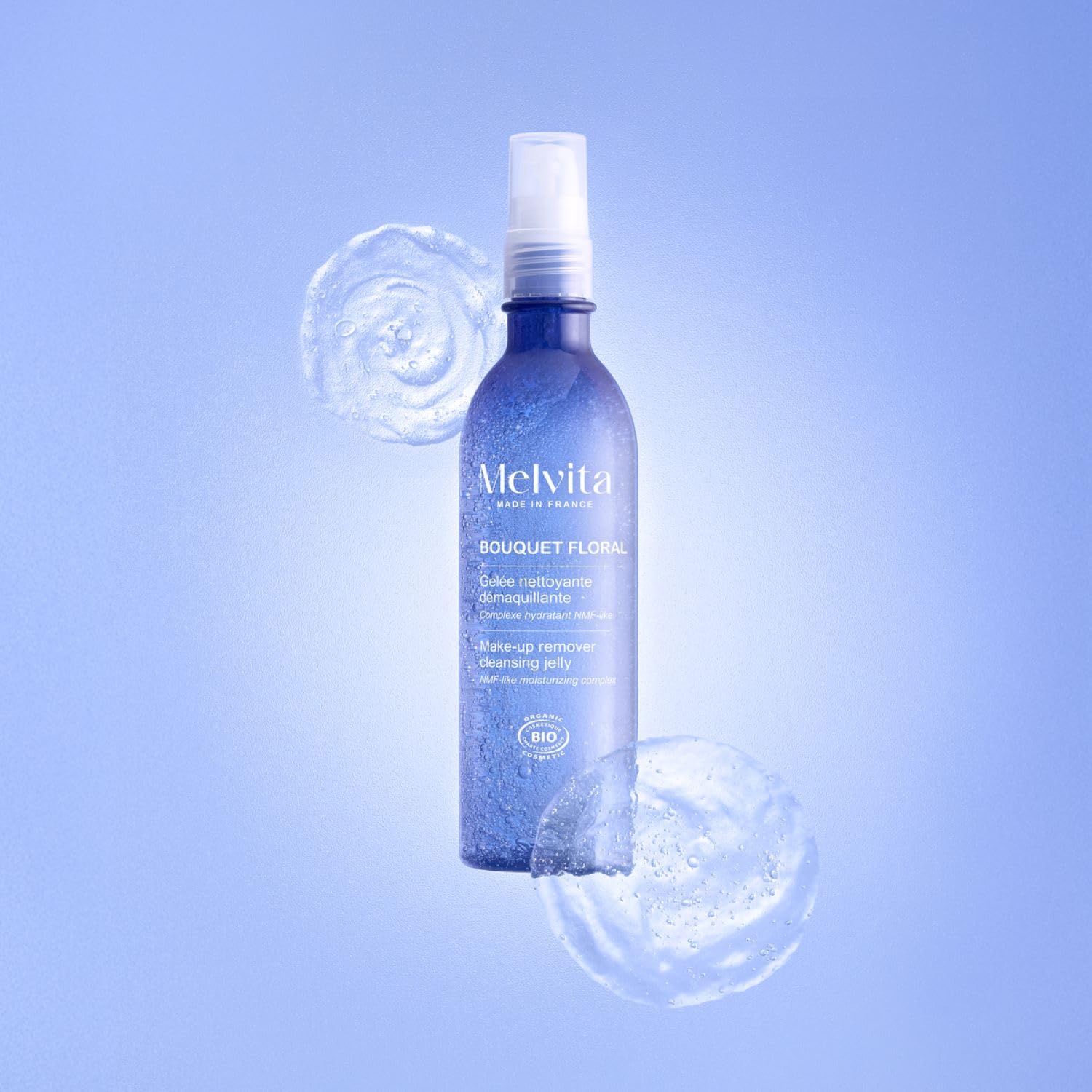 Melvita - Gelée Démaquillante Douceur - Bouquet Floral - Texture Fondante - pour Peau Fraîche et Rayonnante - 200 ml