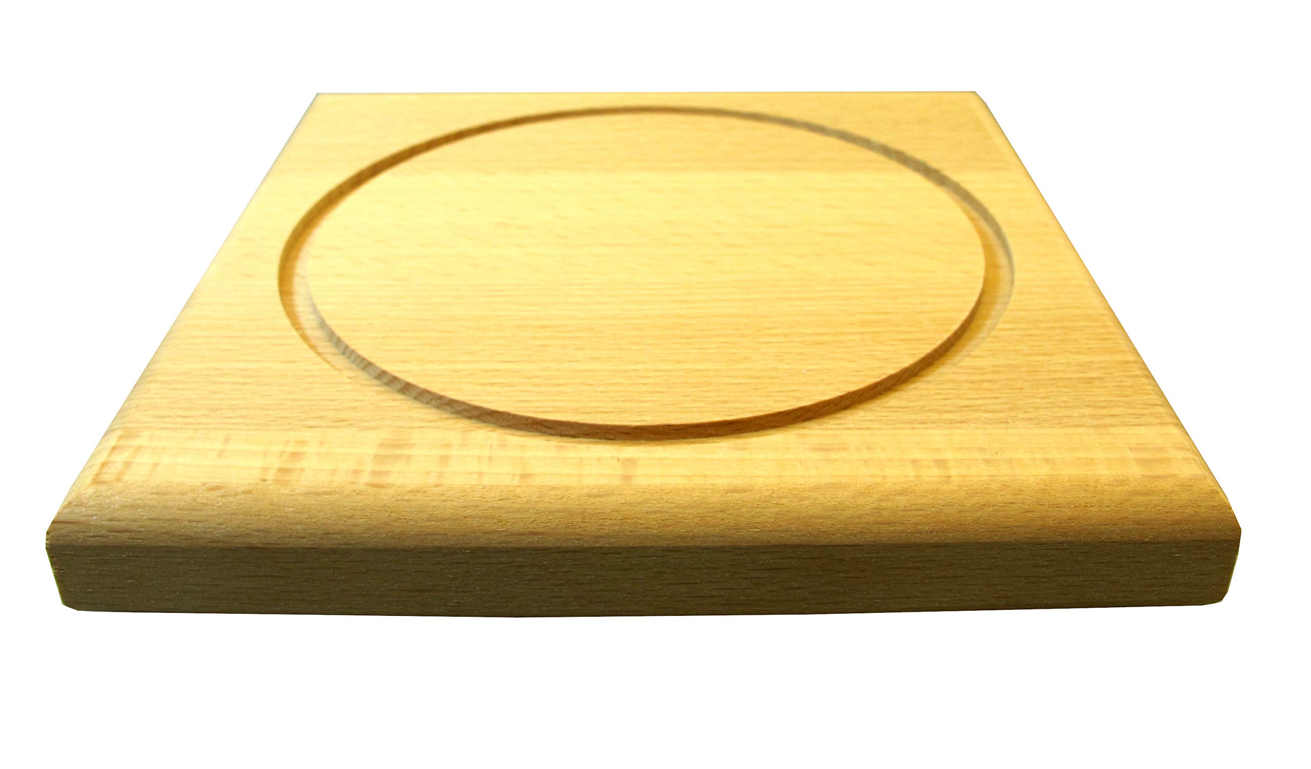 Cloche à fromage en verre avec planche en bois de hêtre (diamètre moyen de la cloche env. 11,5 cm)