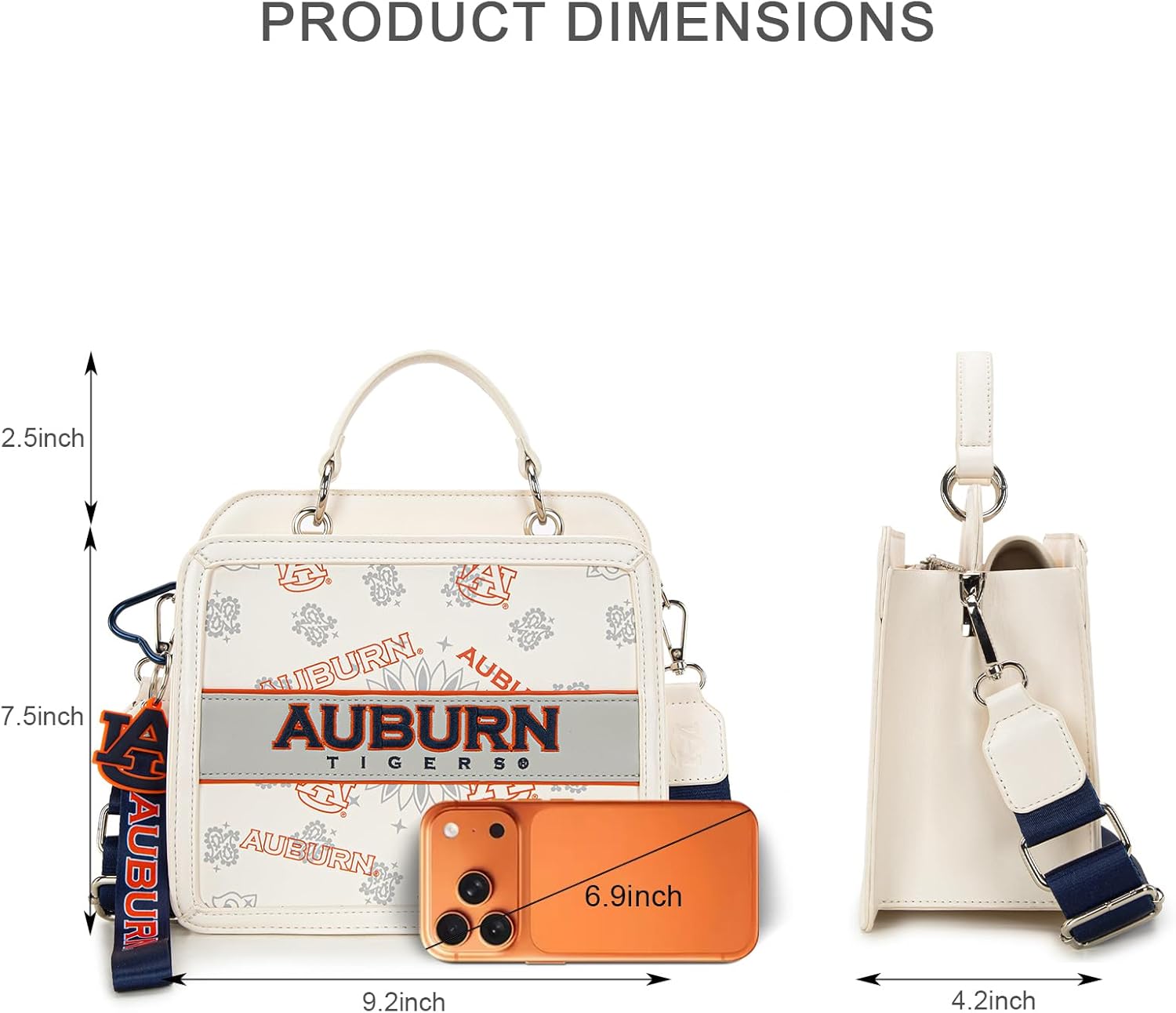 NCAA Crossbody Bags for Women, 2026 NCAA Team Logo Spirited Style Printed Purse with Adjustable Strap for Stadium Events