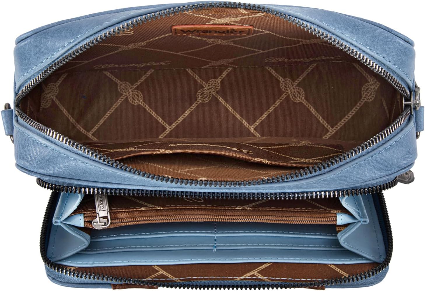 Wrangler Crossbody Bag for Women Shoulder Purse Small Multi Pocket Crossover Bag with Adjustable Strap - Image 5