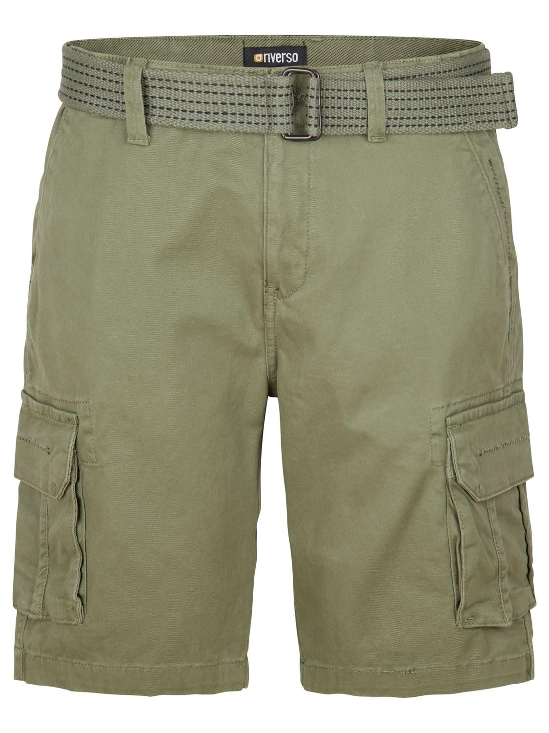 riverso RIVJoko - Pantalones cortos cargo para hombre con cinturón, corte regular, bermudas, pantalones cortos cargo de verano, elásticos, color azul marino, beige, verde, gris, S, M, L, XL, XXL, 3XL,