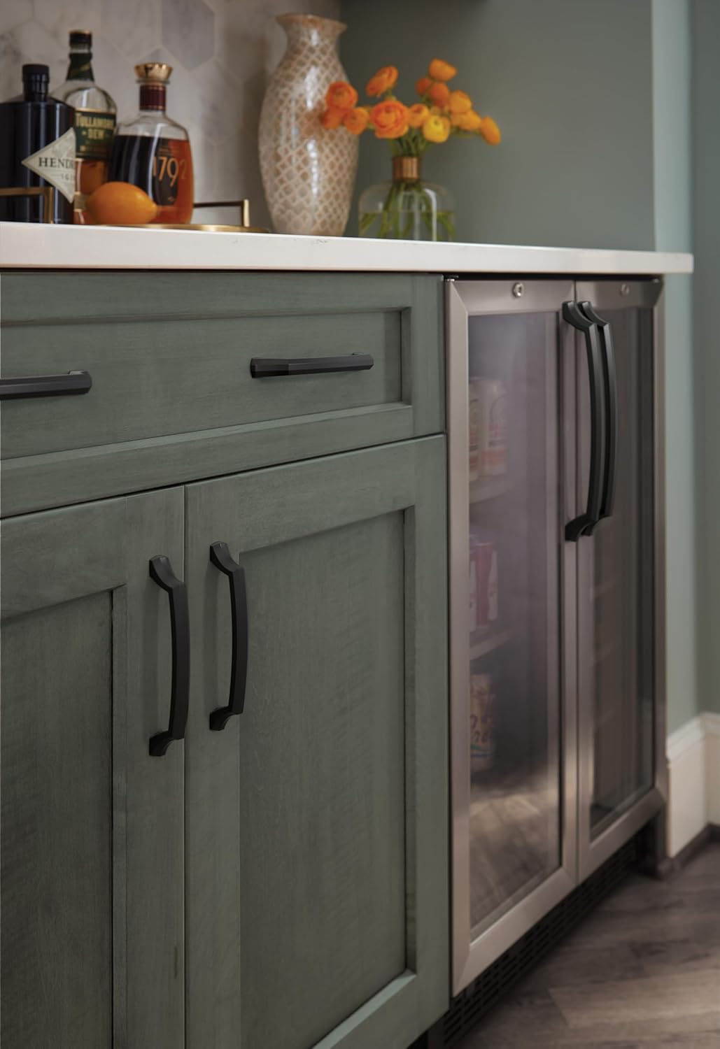 Amerock Bellamy 12 inch (305mm) Center-to-Center Matte Black Appliance Pull, BP36713MB