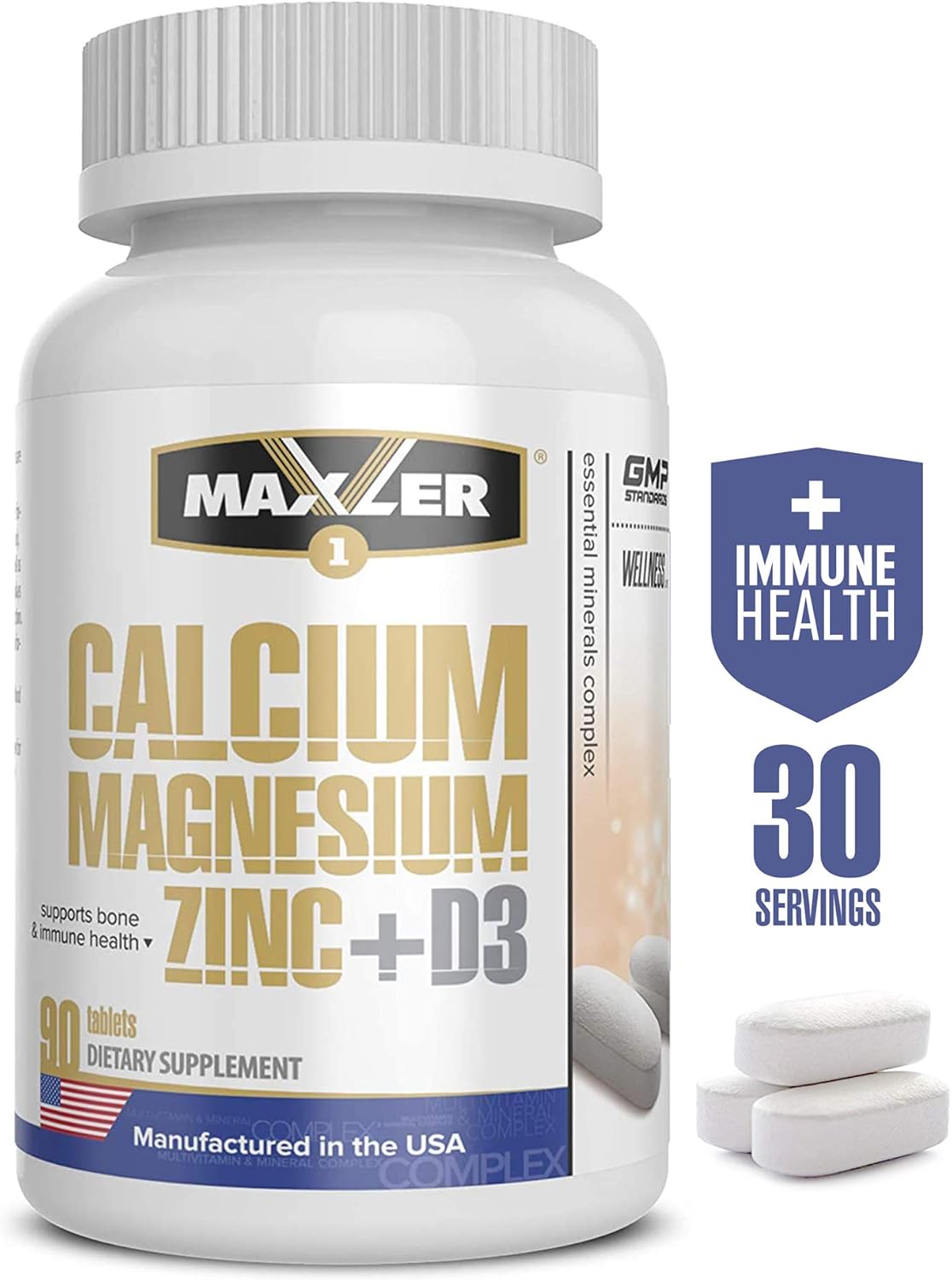 Maxler Calcium Magnesium Zinc Plus Vitamin D3 Essential