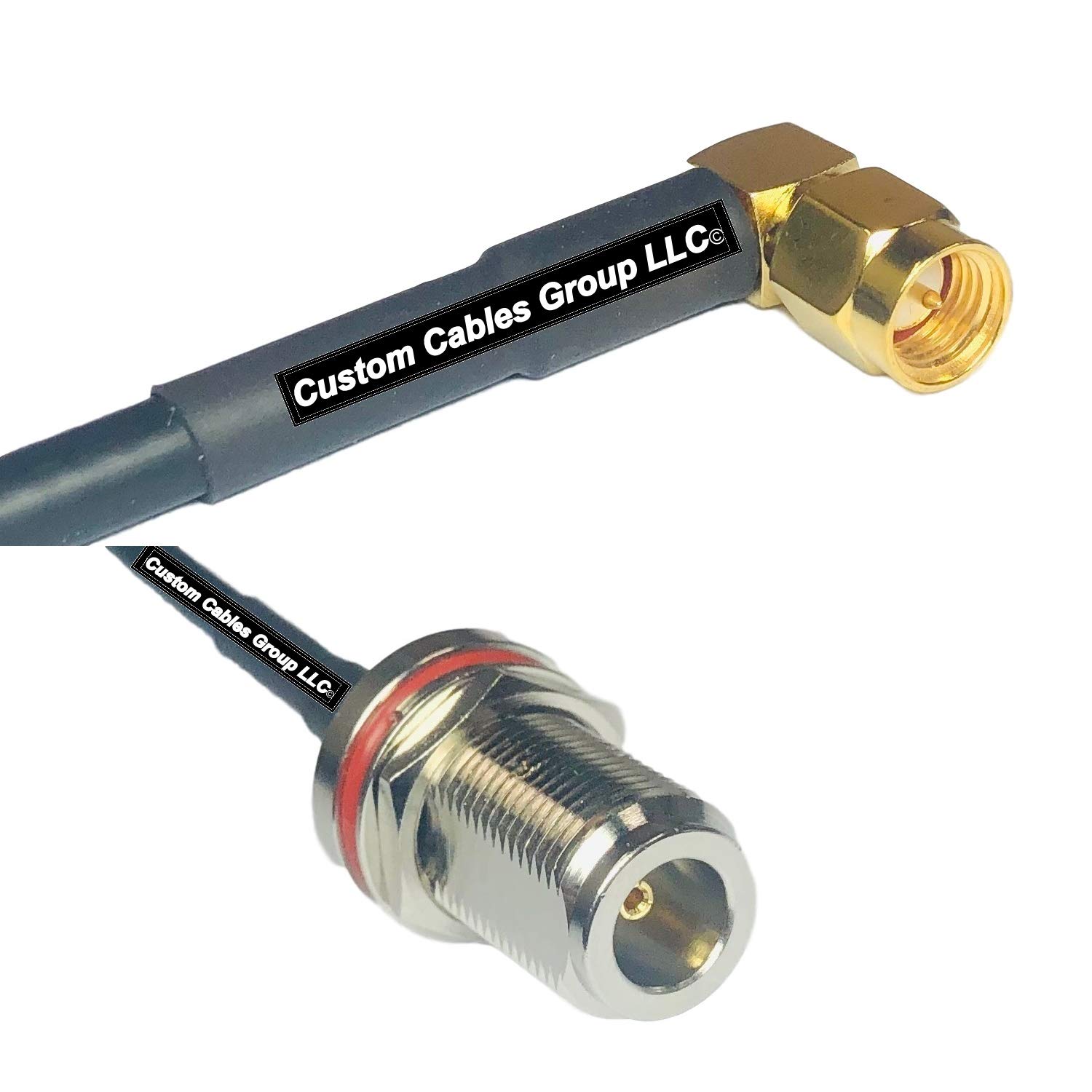 10 feet RG58 SMA Male Angle to N Female Bulkhead RF Pigtail Coaxial Cable