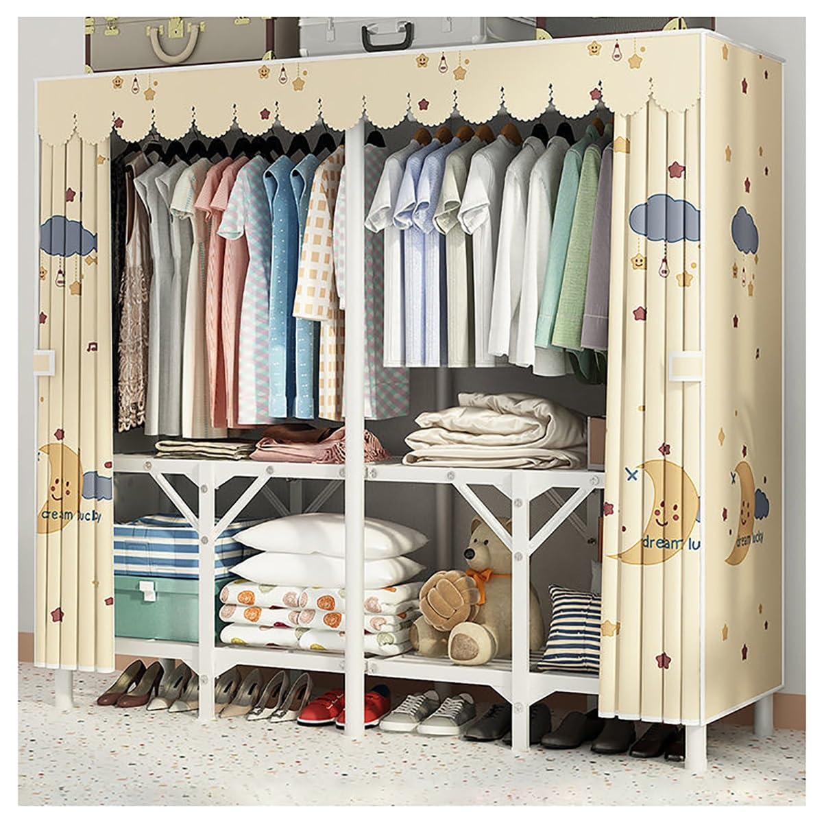 Armoire de placard pliable pour chambre à coucher et studio