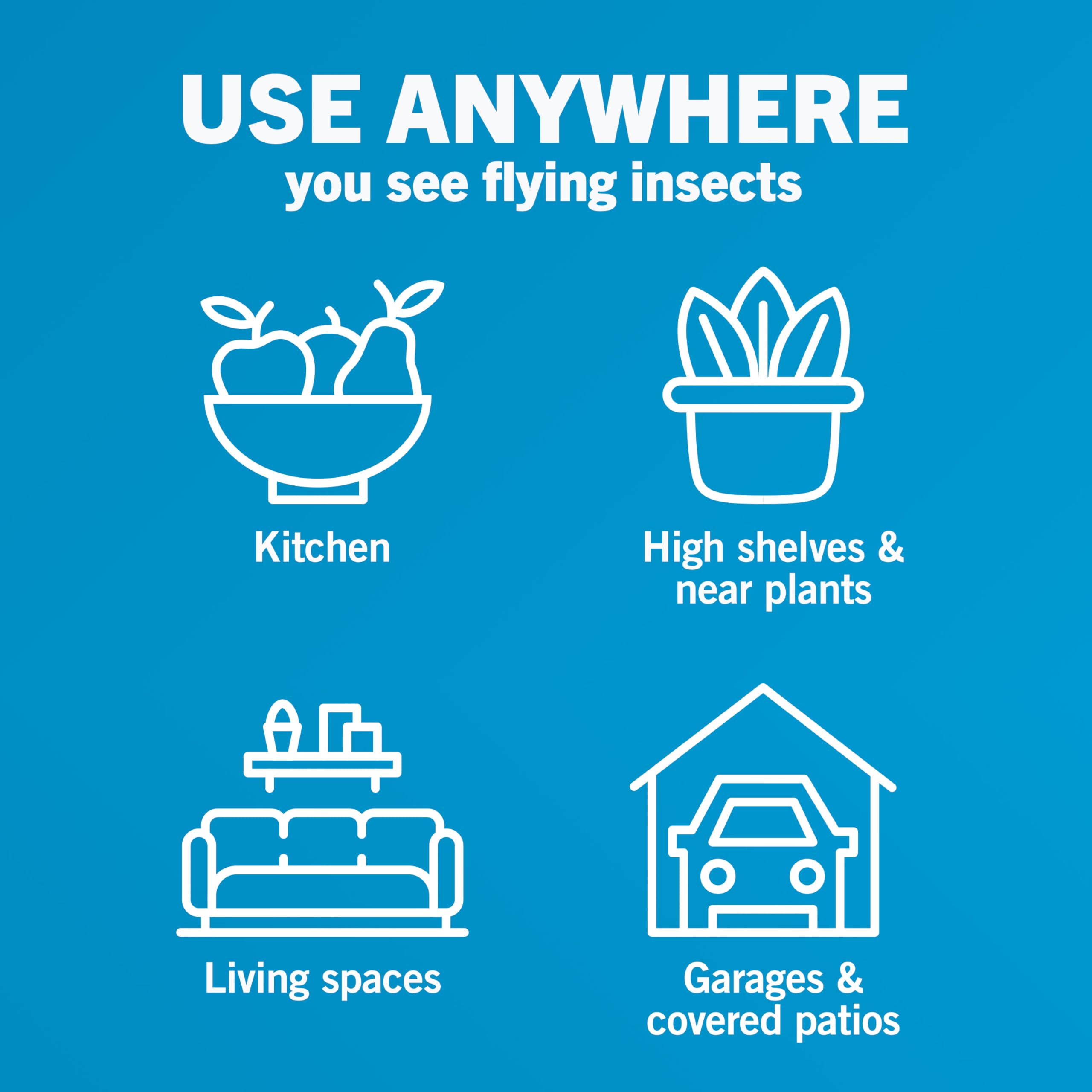 Safer Home Catch - Trappola wireless per insetti volanti a 360°, luce LED UV, senza sostanze chimiche, batteria ricaricabile da 10 giorni, trappole efficaci per mosche di frutta per interni, trappole