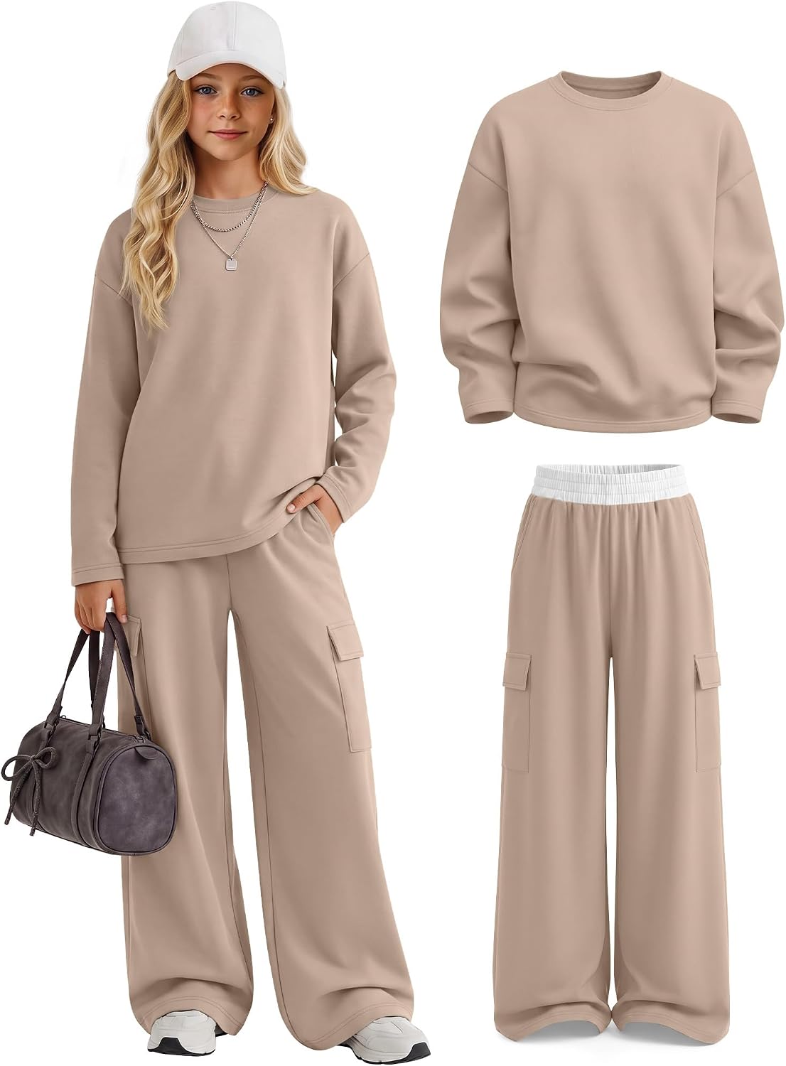 2 Piece Girls Outfits Fall Sweatsuit Set