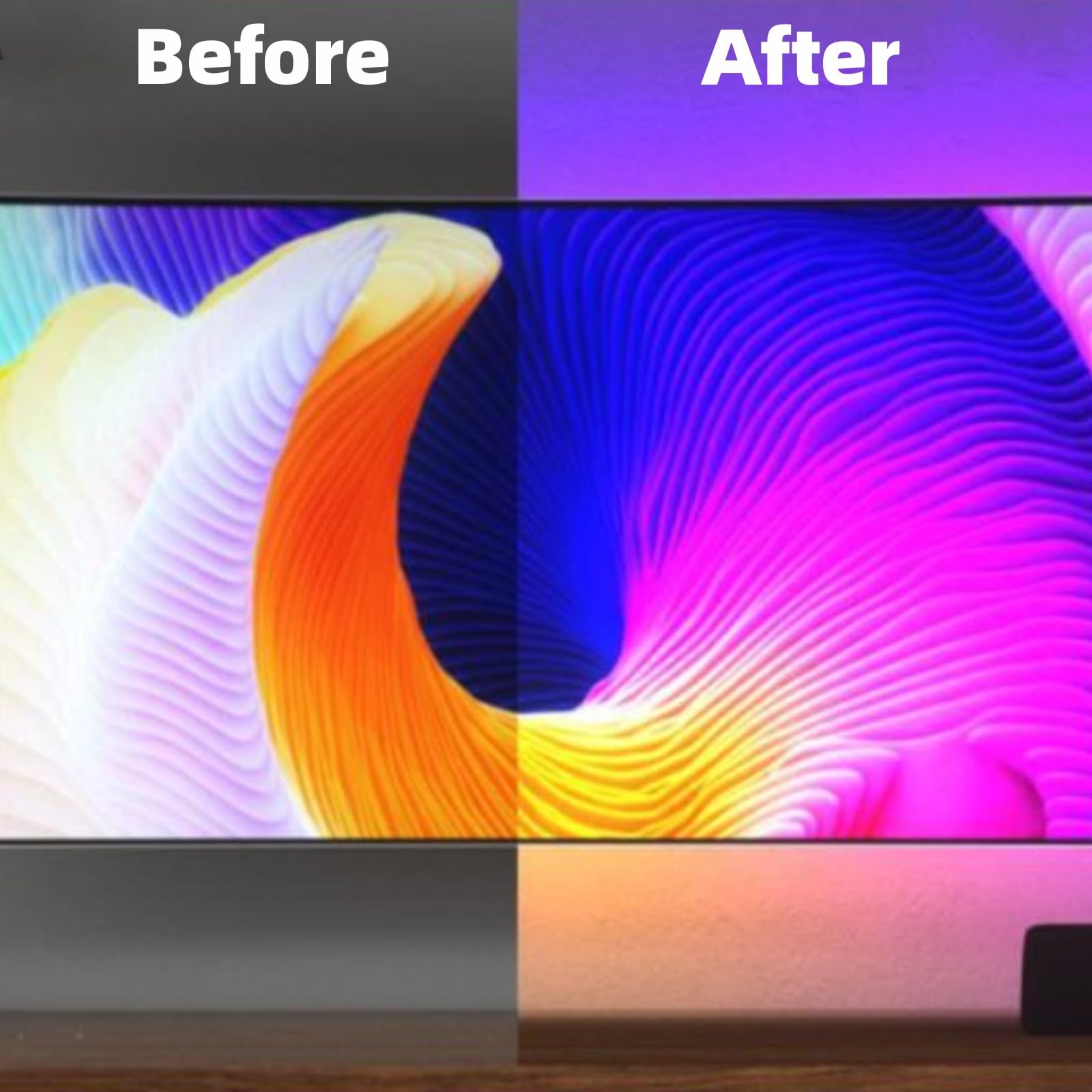 Luci LED per TV Luci LED per, sincronizzazione Musicale RGB, luci LED Che cambiano Colore con Controllo Tramite App Intelligente, Strisce Luminose LED per l'illuminazione della Cam
