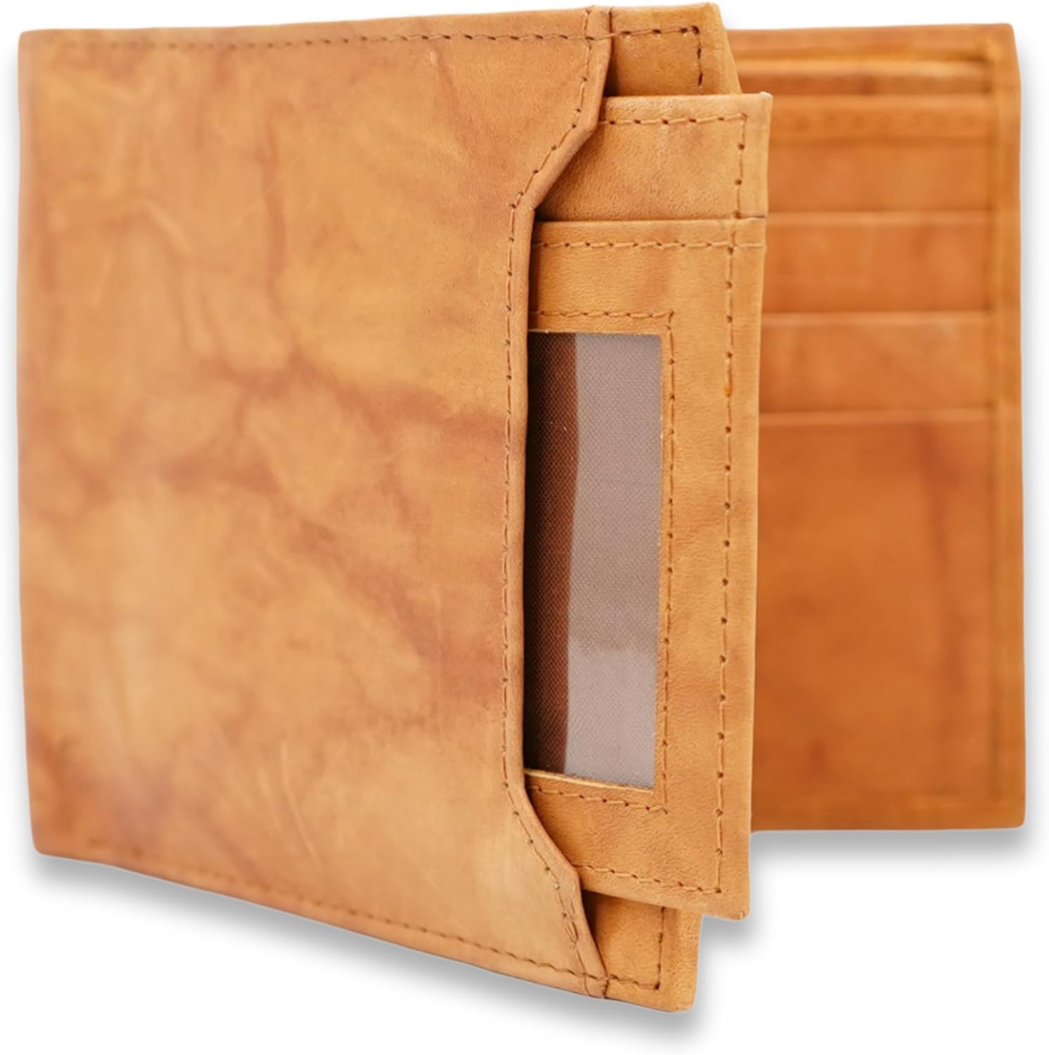 AG Wallets Leather Wallet for Men - Sliding 2-in-1 Bifold Wallet with Removable Card Holder & RFID Protection - Premium Travel Wallet - Versatile & Functional Design - Tan