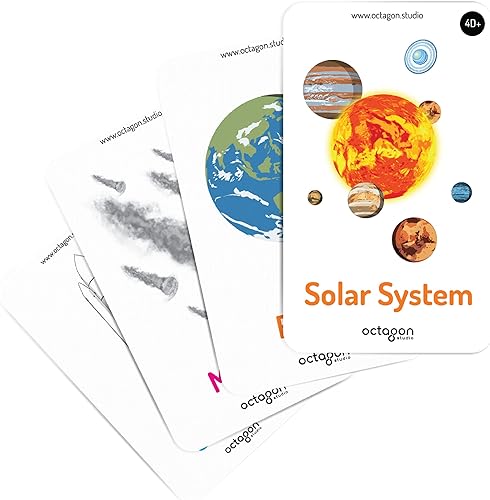 Miniatura 5 de Octagon Studio Tarjetas de realidad aumentada Space 4D+ 26 tarjetas con temática espacial, aplicación complementaria, gira de realidad virtual, 17