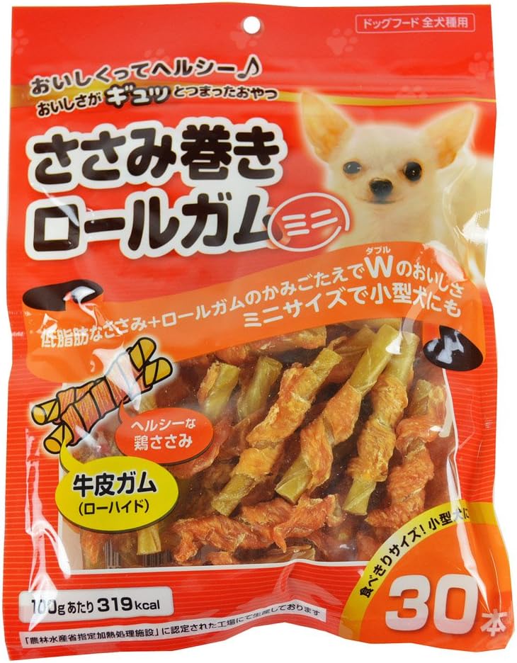 Amazon コーナン オリジナル ささみ巻ロールガム ミニ タイプ 80本 コーナンオリジナル ジャーキー 通販