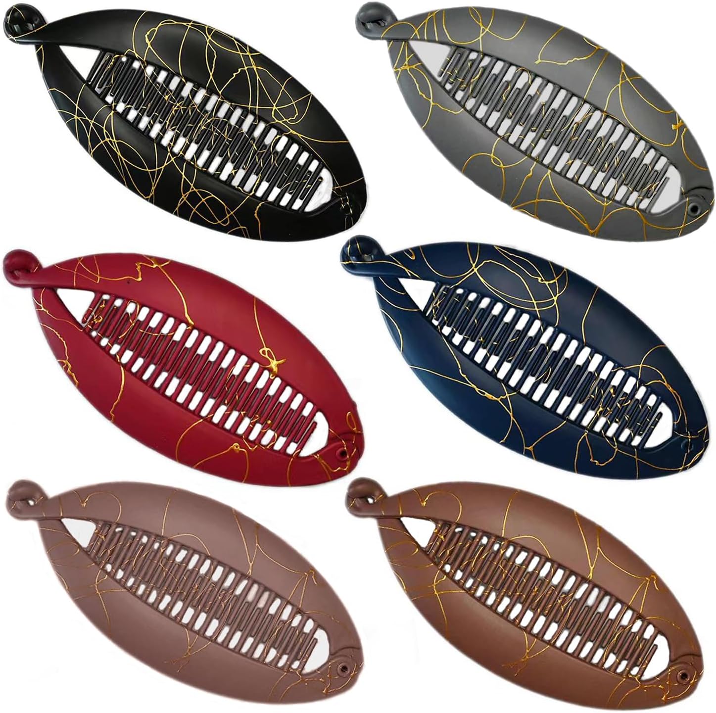Amazon.com : Fishtail Banana Hair Clips French Banana Clip Hair Combs ...