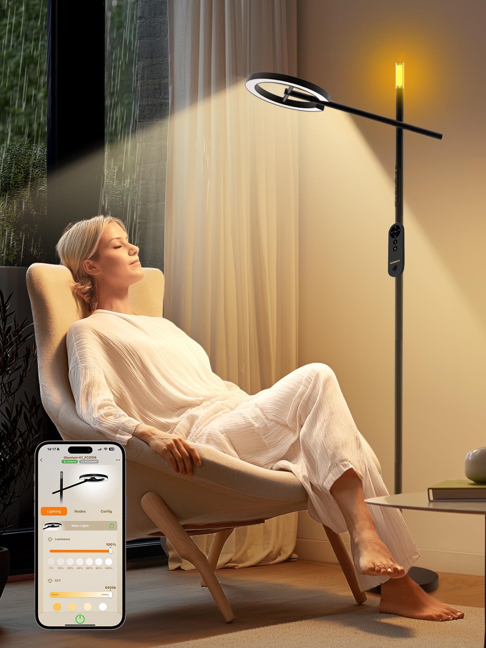 Amazon.com: GLOWRIUM Smart Light Therapy Lamp, 10000 Lux UV-Free