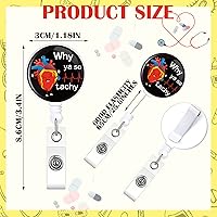 Vista 3 de Geosar 16 piezas de carrete de insignia de enfermera divertido de Navidad a granel, lindo clip retráctil para identificación con nombre, accesorios