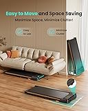 Abonow Walking Pad, Under Desk Treadmill with Incline for Home Office 2.5HP Portable Walking Treadmill with 265 Lbs Weight Capacity Walking Machine, Remote Control, LED Display - Black Orange