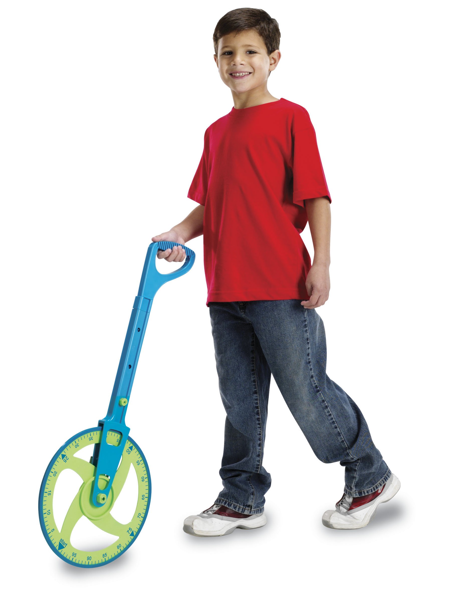 Invicta Educational Trundle Wheel - 13 Inch Diameter, 27 Inch Handle, For Measuring Distances (Grades 3-8)
