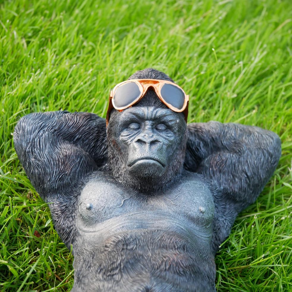 THE ENCHANTED GARDEN Chilling Gorilla Monkey Outdoor Sculpture, Large Black RP044  
THE ENCHANTED GARDEN Gorilla Monkey Resin Statue, 44cm Outdoor Decor Orange RP044  
THE ENCHANTED GARDEN Resin Gorilla Monkey Ornament, Large Black and Orange Outdoor