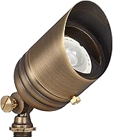 VOLT Fat Boy 12V Solid Brass Outdoor Spotlight Bronze - Low Voltage Landscape Light for Yard, Garden, Trees