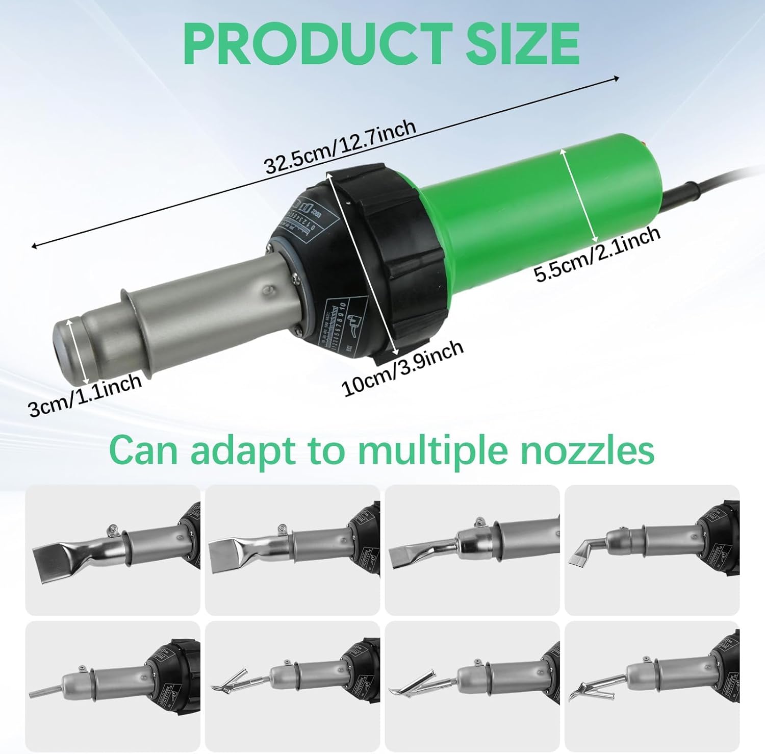 110V 1600W Professional PVC Roofing Welding Tools, Hot Air Plastic Welder Kit with Plastic Case, Heat Gun Kit Weld for Water Tanks, PVC Floor and Plastic Boats