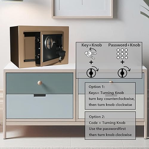 Miniatura 6 de Caja de seguridad digital electrónica con teclado de bloqueo de lujo, para el hogar, oficina, hotel, negocio, joyería, armas, efectivo,