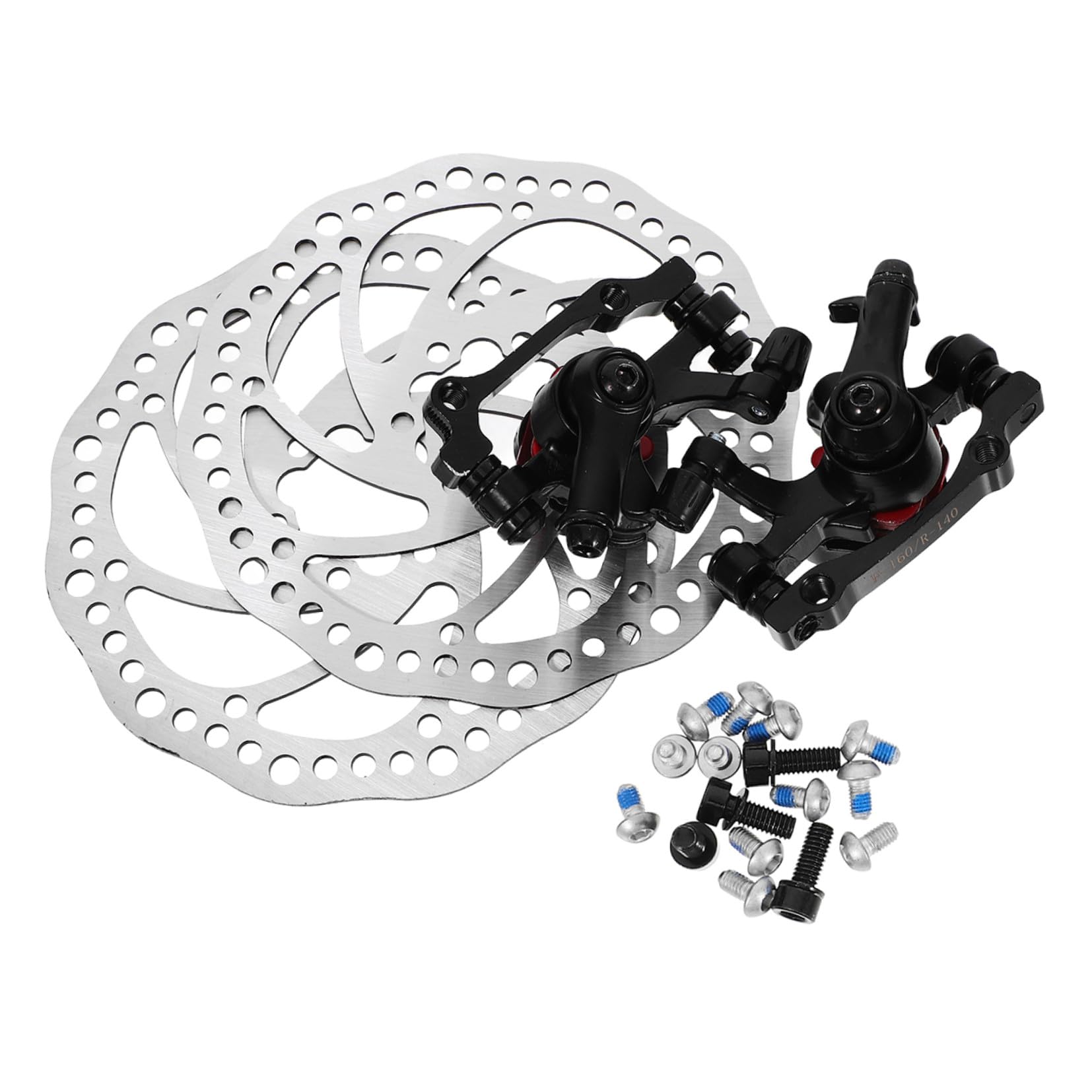 Kit Freni a Disco Meccanico G3 per Mountain Bike Anteriore e Posteriore | 1 Paio, Acciaio Inossidabile e Alluminio, Regolazione Doppia Manopola e Posizionamento Tri-align