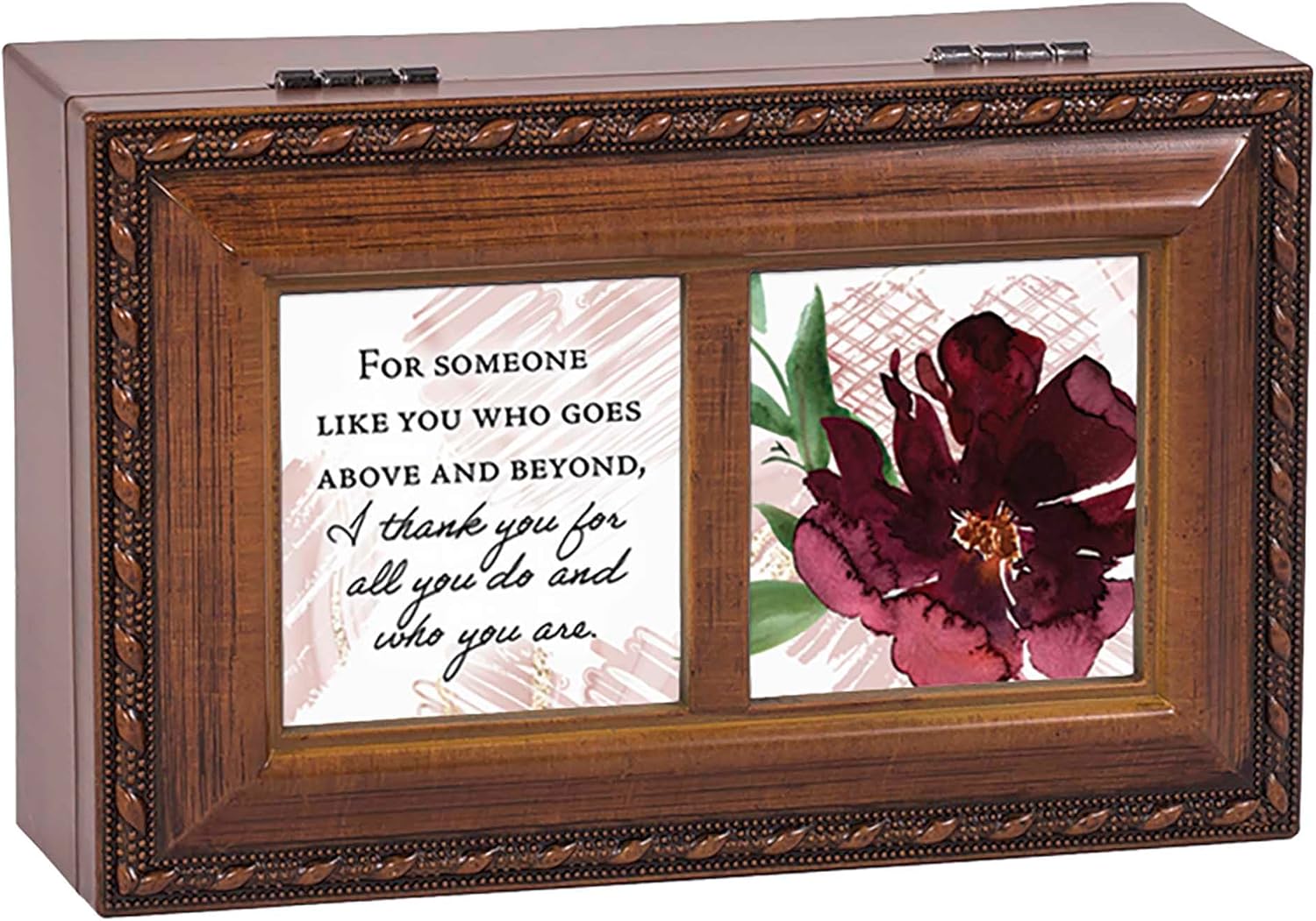 Cottage Garden Someone Like You Thank You - Multicolor 6 x 4 Inch Poly-Cast Resin Musical Jewelry Box