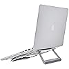 Amazon Basics Aluminum Portable Foldable Laptop Support Stand for Laptops up to 13 Inches, Silver