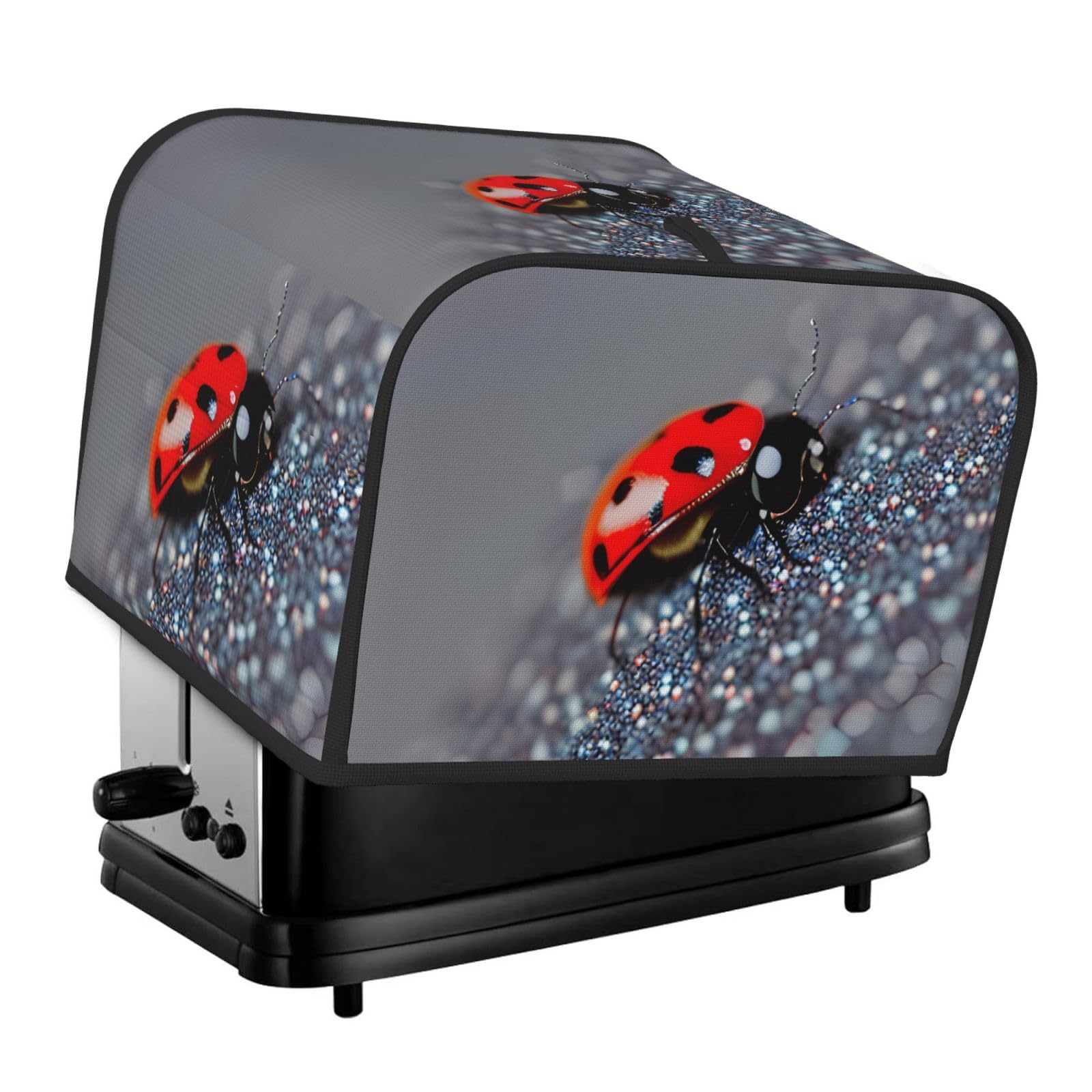 Ladybugs Pattern Infinite Speckled Print 4 Slice Toaster Cover Toasters Dustproof Heat Resistant Kitchen Appliance Protector