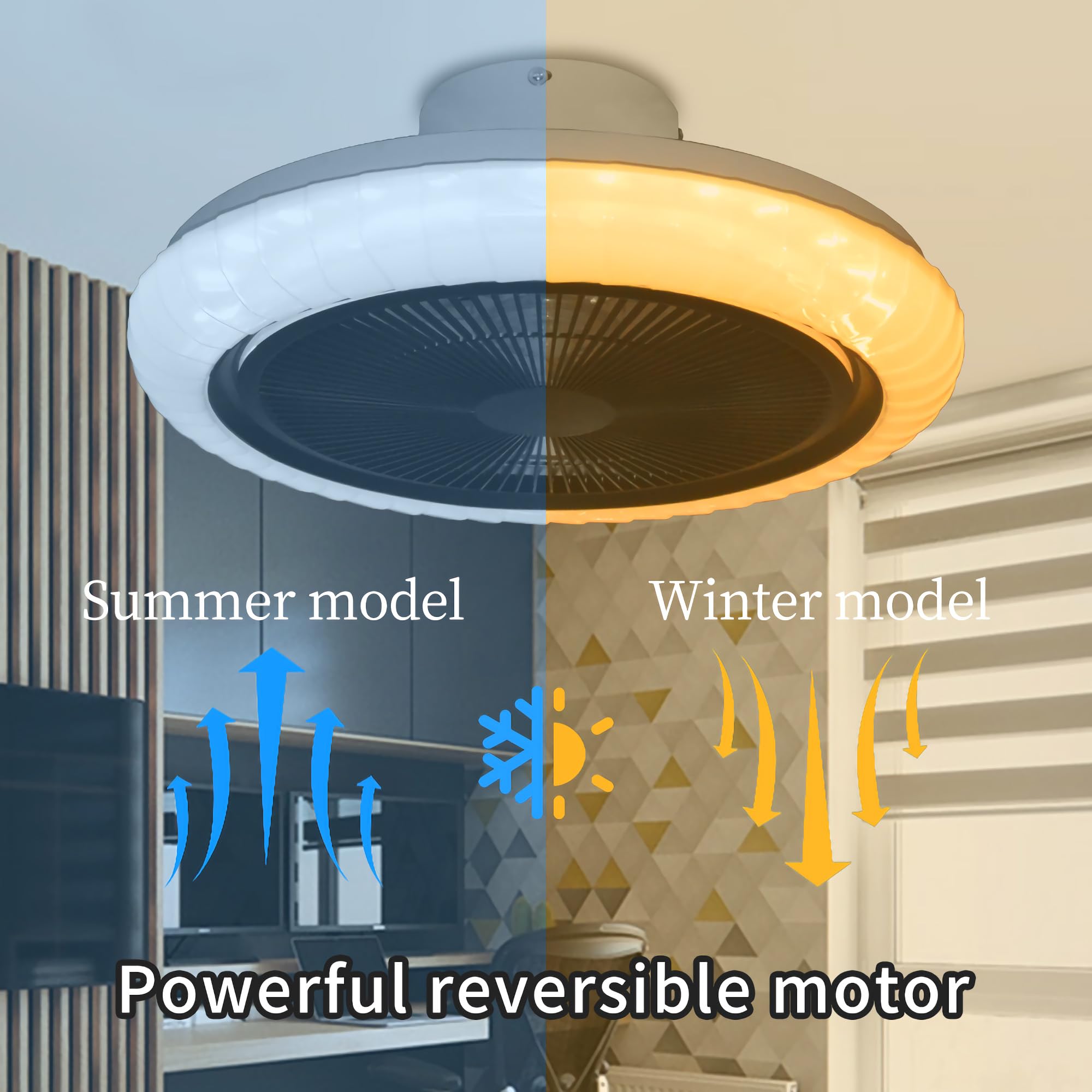 RGB Alexa Ventilatore Da Soffitto Con Luce E Telecomando Camera Da Letto Plafoniera Ventilatore Soffitto E Cassa Bluetooth Ventilatore Soffitto Con Luce Wifi Moderno 50CM*20CM