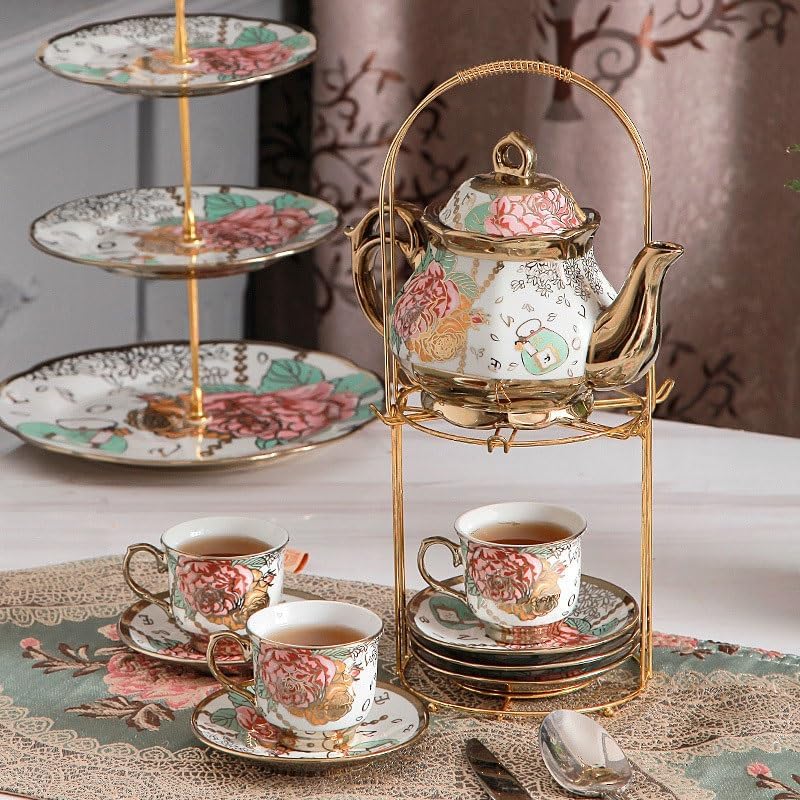 European Tea Sets Ceramic Coffee Cups Retro Wedding Gift Water Cup Set