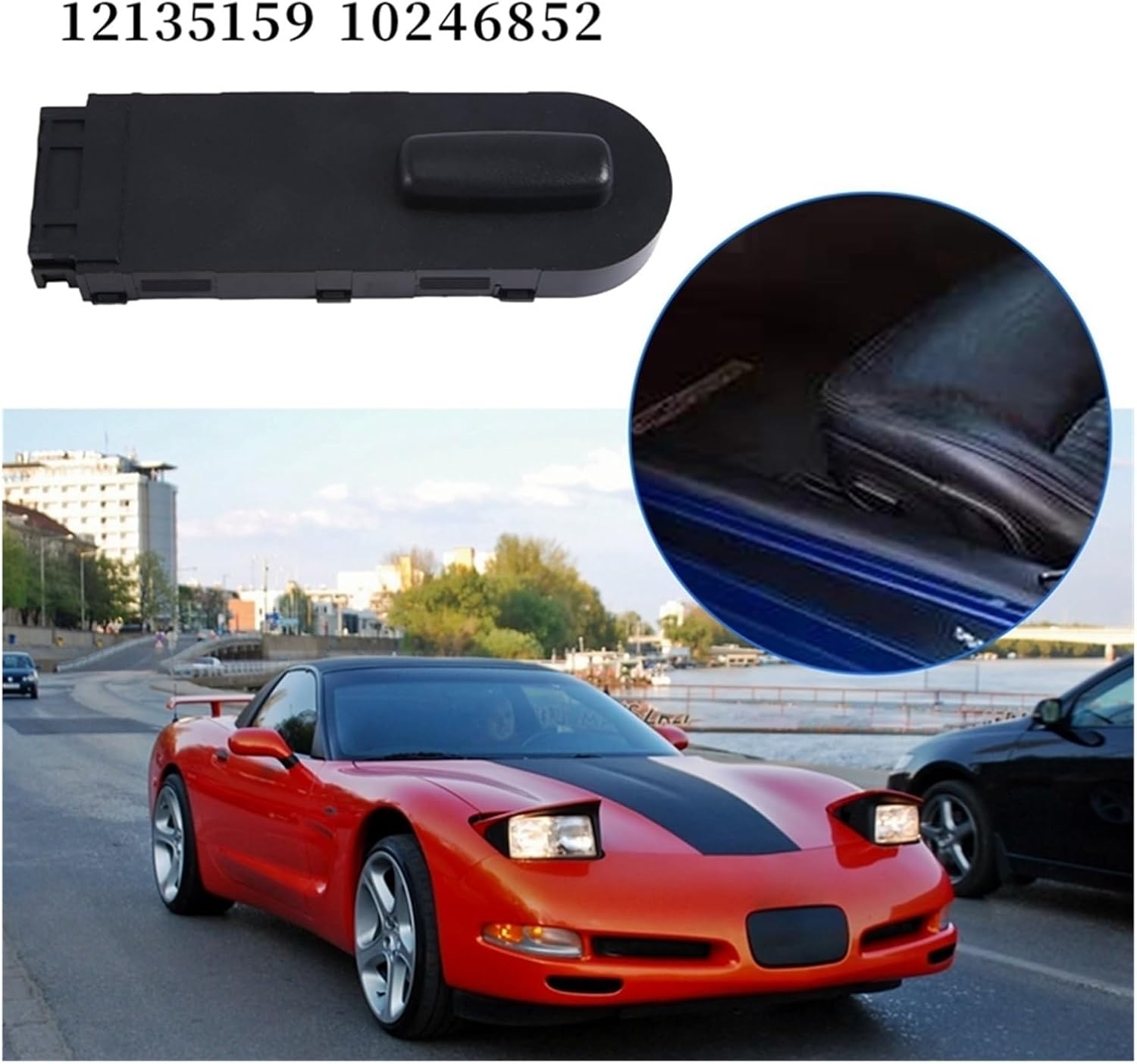 12135159 10246852 Power Seat Switch Non Sport Seats,Compatible With Chevrolet Corvette C5 1997-2004 Replacement Parts