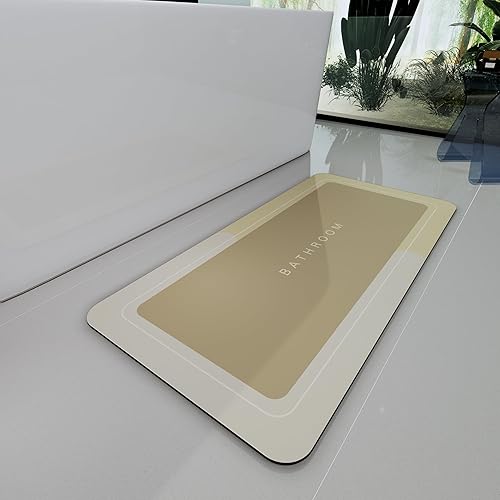 Vista 12 de Alfombras de baño 24x48 pulgadas, alfombra mágica moderna para el baño, alfombra de goma antideslizante de secado rápido absorbente, alfombras