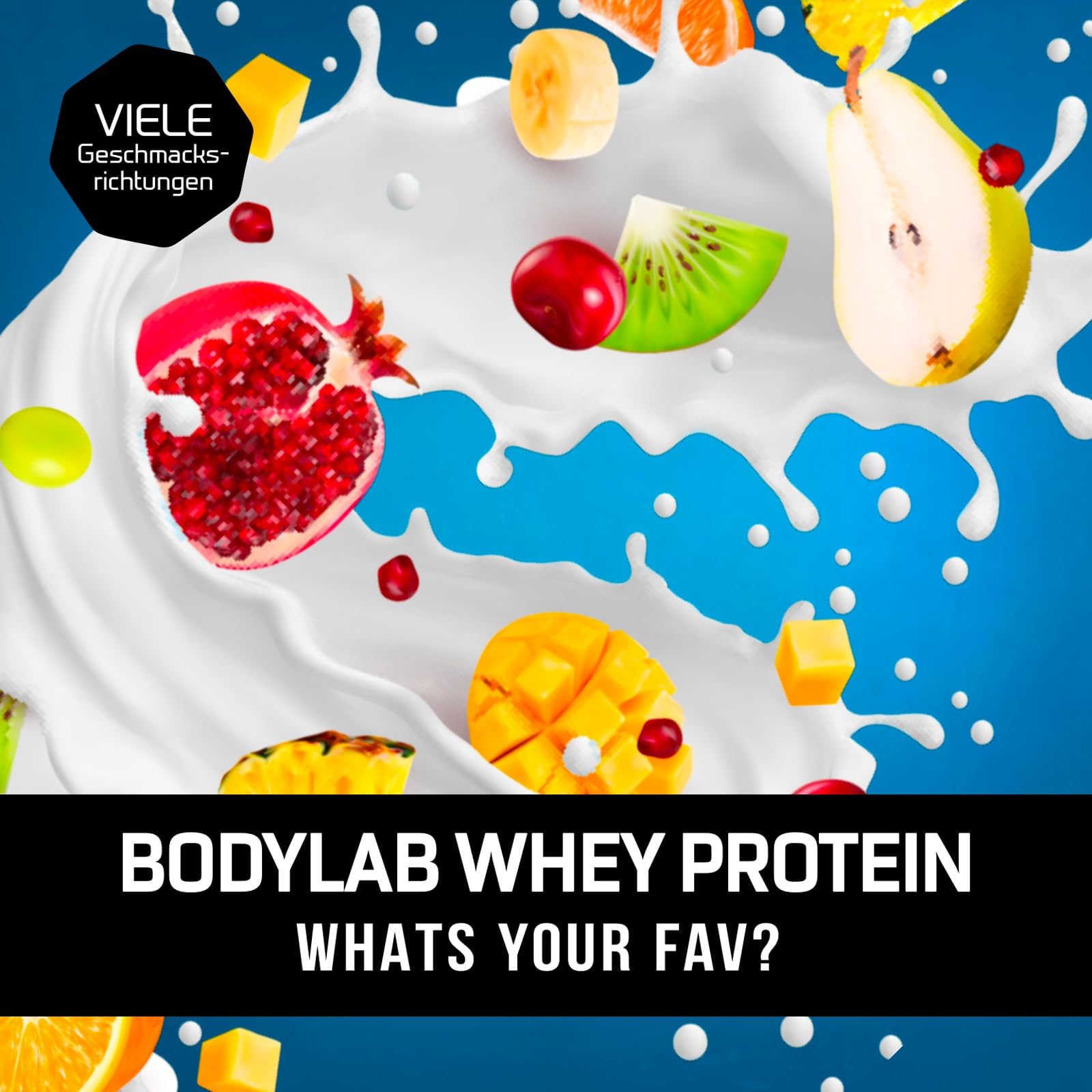 Proteinowy proszek Bodylab24 Whey Protein orzech kokosowy 2kg / kokos Proteinowy Shaker do sportów siłowych i fitness / proszek Whey może wspierać budowę mięśni/ proszek białkowy z 80% białkiem / bez aspartamu