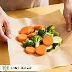 EcoDispose 100PCS Unbleached Kraft Parchment Paper, Precut Half Sheet 12 x 16 Inch Non-Stick Heat Resistant Baking Sheets