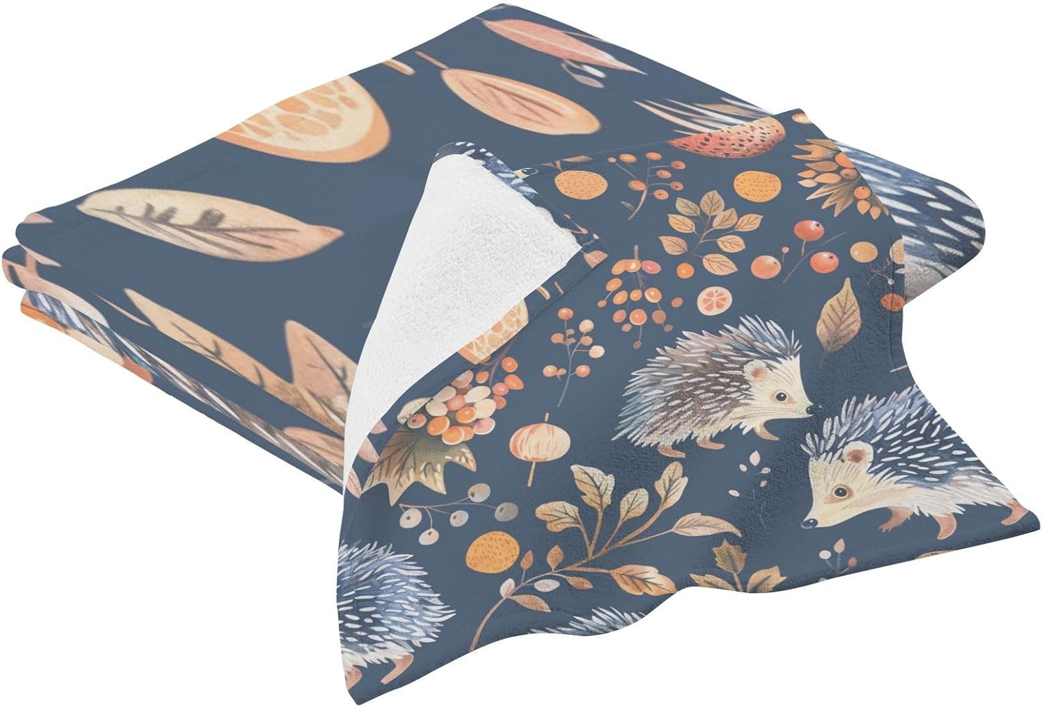 Hand Towels Premium Soft and Highly Absorbent Adorable Hedgehogs 2 Pcs Towels for Bathroom Set 100% Cotton Decorative Face Towels