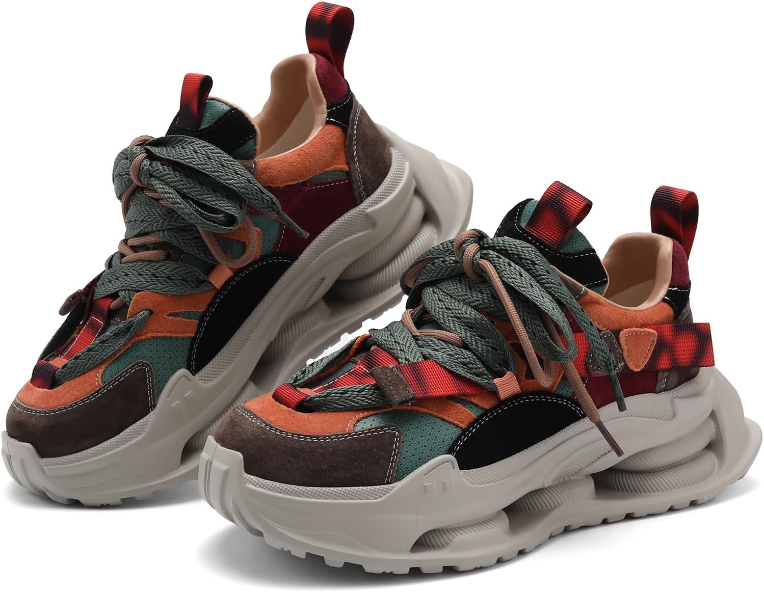 Women's Platform Shoes Chunky Comfort Orthopedic Wedge Walking Shoes Fashion Lace Up Casual Non-Slip Running Shoes - Image 6