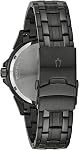 Bulova Men's Classic Dress 6-Hand Multi-Function Day/Date Quartz Watch, Black Patterned Dial, 43mm