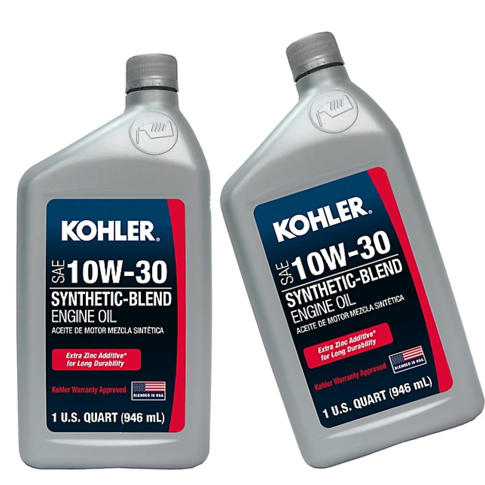 Maintenance 2 PK Kohler Engine 10W30 Synthetic Blend Motor Oil 1 Quart Bottles 25 357 65s