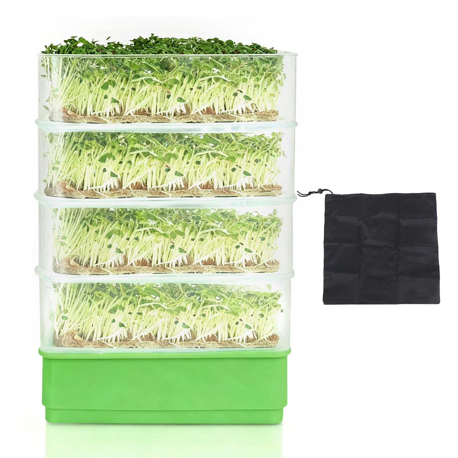 Buachois Kit de cultivo de brote, kit de brote de semilla de 4 nivel (Sin Sunshade)
