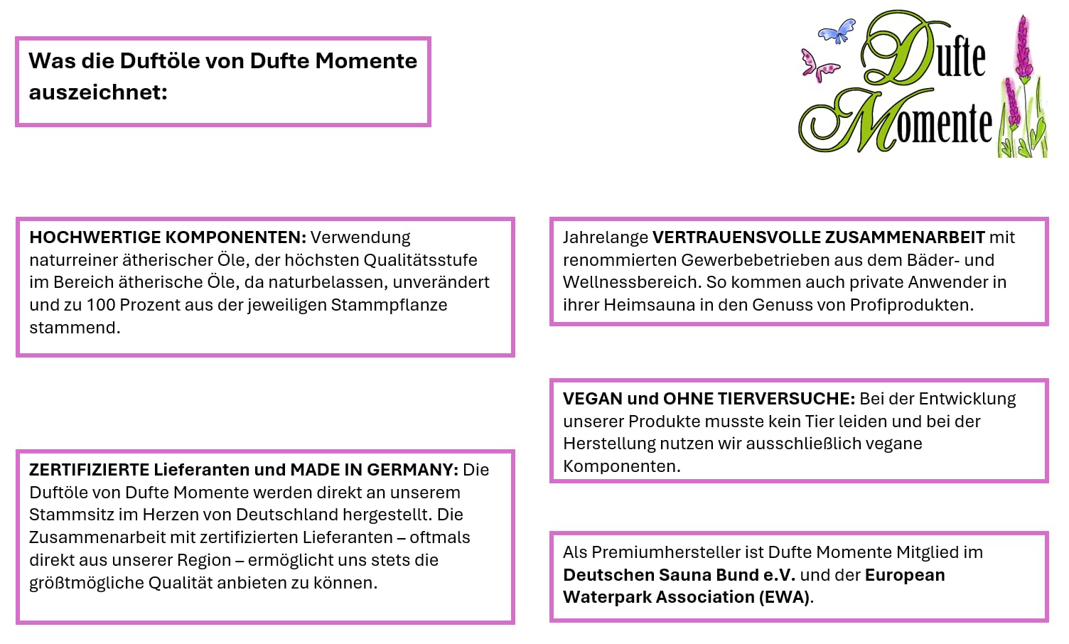 Dufte Momente | 13 x 20ml Duftöl | mit naturreinen ätherischen Ölen | für Duftlampe Diffusor Sauna Raumbeduftung und mehr | vegan und ohne Tierversuche