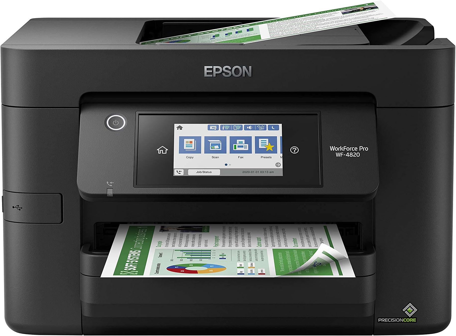 Workforce® Pro WF-4820 Wireless Color Inkjet All-In-One Printer, Black, Large