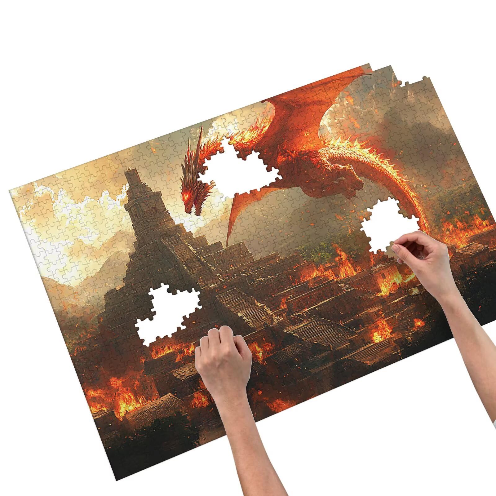 Puzzle 3000 sztuk dla dorosłych, drewniane puzzle strach dla dorosłych, trudne drewniane łamigłówki, rodzinne gry edukacyjne, łamigłówki z pudełkiem na prezent do dekoracji domu prezent dla kobiet