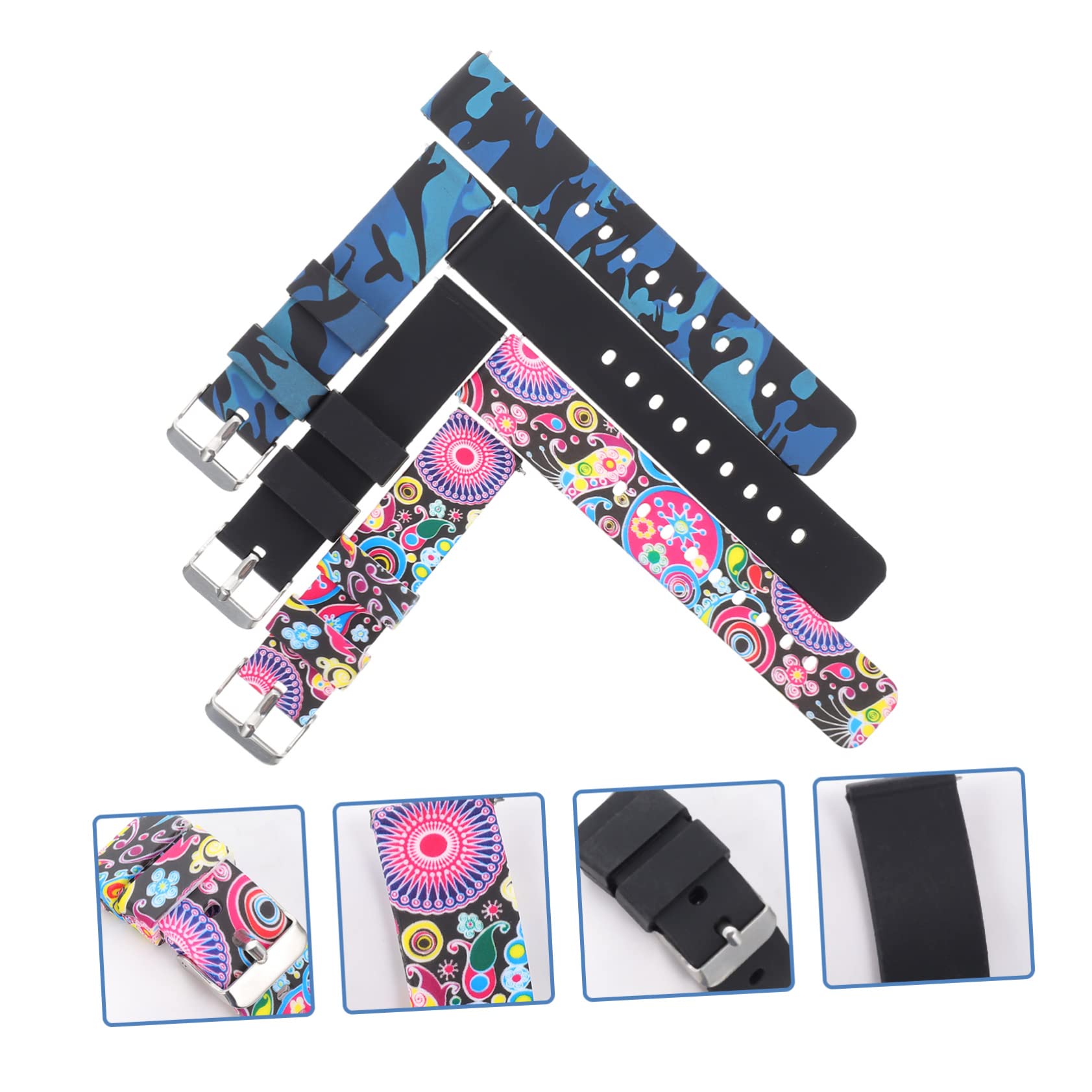 Housoutil Lot De 3 Bracelets De Montre Connectée En Silicone Antidérapants Réglables Confortables Élégants Et Pratiques De Remplacement 3 Pièces X 3
