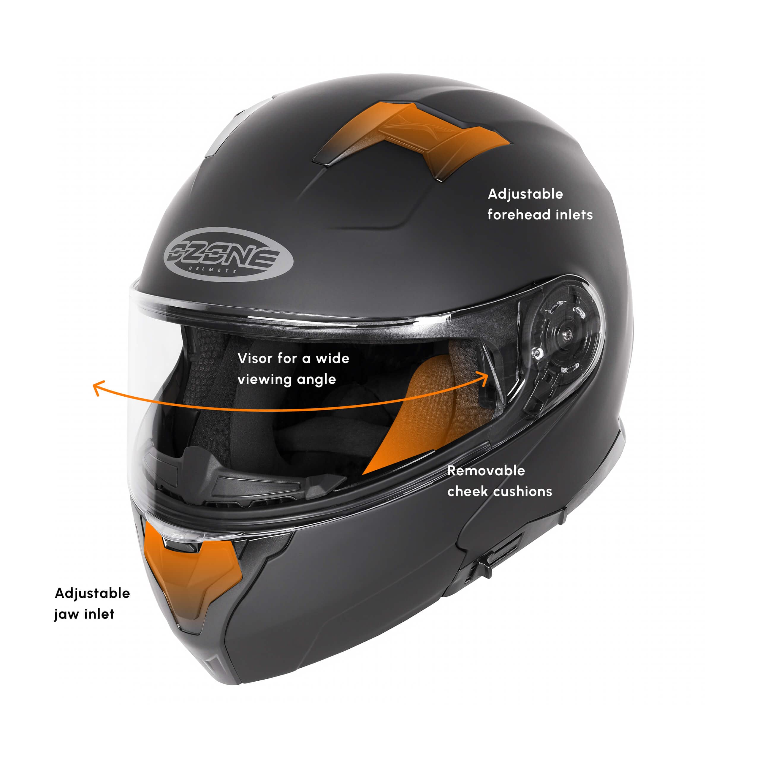 Bluetooth Integralhelm Motorrad – Klapphelm Mit HD Visier, ECE-zertifiziert, Größe XL