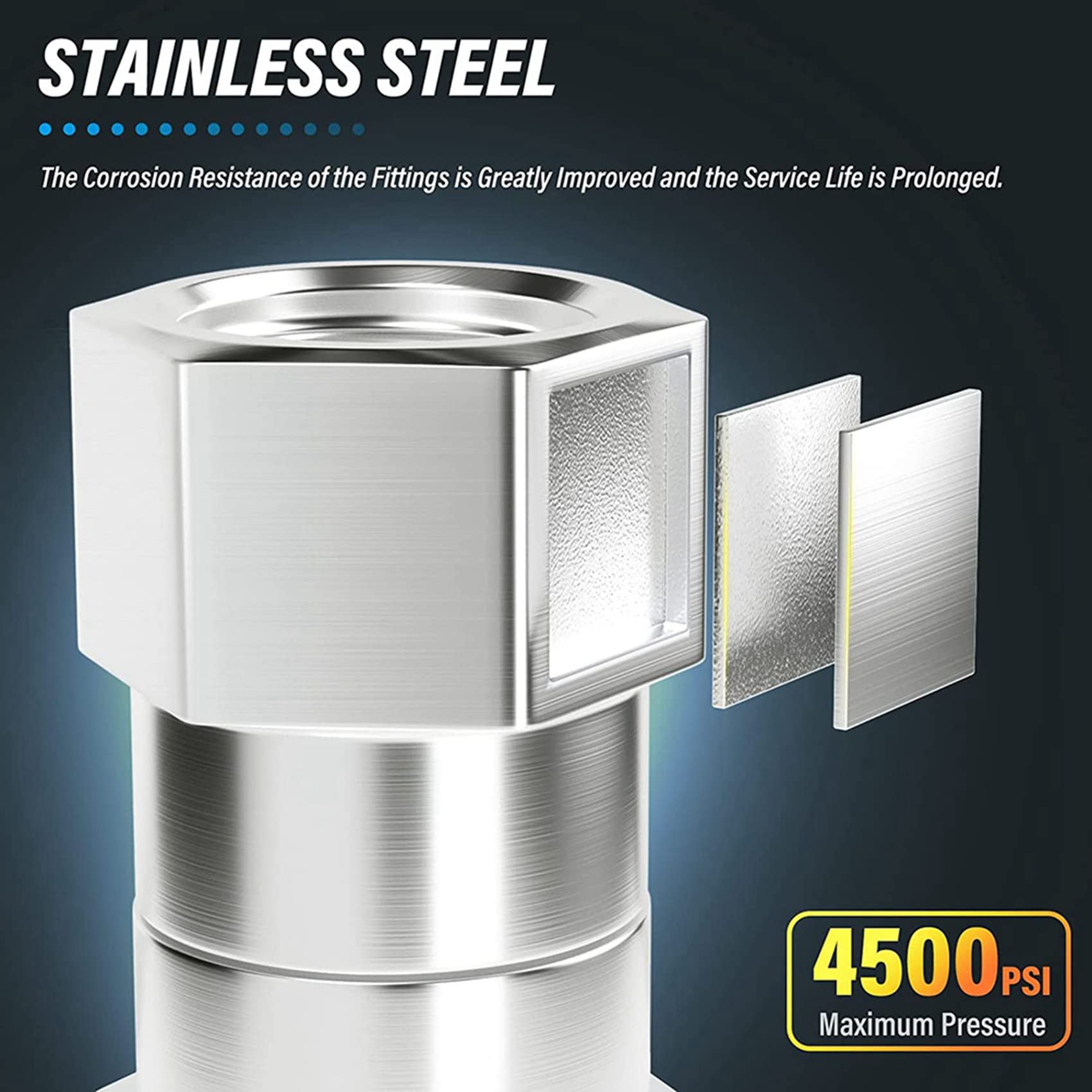 CONNETTORI ROBUSTI E Idropulitrice Acciaio Inox 4 Pz NPT 1/4 Pollici EUR 19,62 - PicClick IT - Foto 6